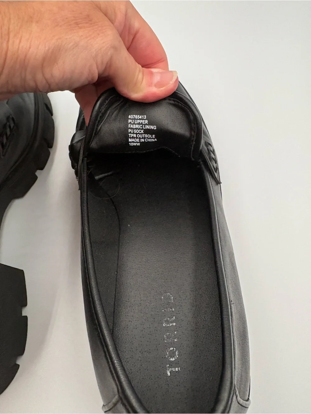 Torrid Black Chunky Lug Sole Loafers SZ 10WW Like New Condition!